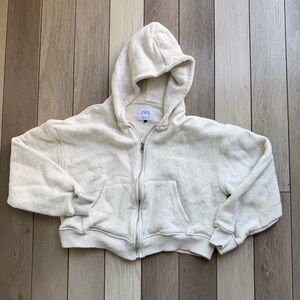 Zara Kids Off-White Hooded Sweatshirt
